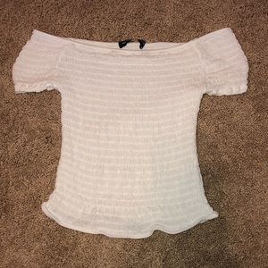 Brandy Melville white strapless crop top